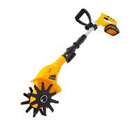 Motobineuse sans Fil 20V, Motoculteur Électrique Batterie 2.0Ah, Cultivateur 250 TR/Min, Ameublir Désherber Labourer, Manche Télescopique 97-117cm, Léger Potager Ferme