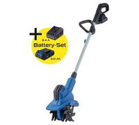 Motobineuse sans fil SCHEPPACH BC-MT200-X Set S, largeur de travail 20 cm, 4 lames, batterie 2.0Ah 20V IXES et chargeur 2.4A