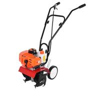 Motobineuse Thermique 52cc 2 Temps, 3CV 1,65kW, Fraiseuse de Jardin | 9000 tr/min, Profondeur 6″, Largeur 8″, Idéal pour Jardin, Pelouse, Travail du sol, Désherbage et Bêchage Orange