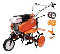 Motobineuse Thermique RURIS 7000FR ACC2 7 CV 212cc - Roues Caoutchouc + Metalliques + Charrue + Adaptateur