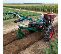 Motoculteur à 2 roues pour tracteur de marche, mini motoculteur avec plusieurs accessoires pour le jardinage, la culture et la préparation des terres