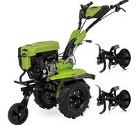 Motoculteur à essence 7CV 4T 5200W 212 cm3 Motobineuse avec Fraises et Butteur VITO