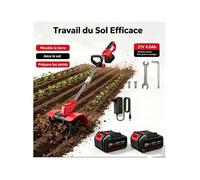Motoculteur électrique 2-en-1 21V - 550W 22cm de profondeur 30cm de largeur - Compatible Makita - Pour retourner la terre aérer