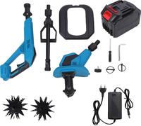 Motoculteur électrique avec batterie 4,5 Ah, puissant, 2 roues, sans fil, pour le jardin, la pelouse et le travail du sol, prise UE