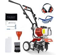 Motoculteur - Moteur puissant de 52 cm³ - Largeur de travail de 28 cm - Noir et orange