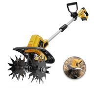 Motoculteur sans fil pour batterie Dewalt 20 V MAX, Motobineuse de jardin électrique Mellif avec 270 tr/min, 48 dents en acier, 22,1 cm de largeur, 16 cm de profondeur, motoculteur rotatif portable