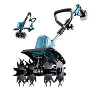Motoculteur sans fil pour batterie Makita 18 V, moteur sans balais 500 W, largeur de travail de 20 cm et profondeur de travail de 16 cm pour parterres de jardin, champs et agriculture (batterie non