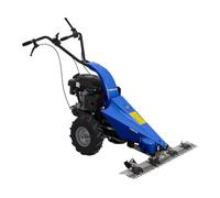 Tondeuse à essence à barre de coupe 3 CV, largeur de coupe 870 mm, hauteur de coupe réglable, tondeuse de jardin, lames trempées, moteur 4 temps 159 cm³ 3 kW, démarrage à lanceur, réservoir de carbura