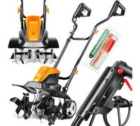 Motofraise électrique | Fraise rotative pour jardin de 1500 watts, largeur 45 cm, profondeur 20 cm | Motobineuse agricole, cultivateur | Motofraise électrique | Poignée pliable, boîtier en métal | Rou