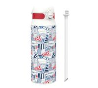 MotoGP Courses Rue Bouteille Thermique de Sport avec Paille Amovible, 750ml/24oz, Bouteille Isotherme Anti-fuite, Facile à ouvrir, Verrouillage sécurisé, Passe au lave-vaisselle