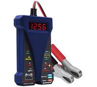 MOTOPOWER MP0514B Testeur de Batterie numérique Voltmètre et alternateur 12 V avec écran LCD et indicateur LED, Peinture Caoutchouc Bleu