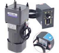 Motoréducteur électrique avec réducteur - 220V AC - 90W - Monophasé - Couple élevé - Rapport 1:20 - Gris