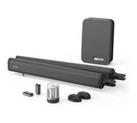 Avidsen Motorisation à vérins pour portail battants-Teha connect-avec feux clignotant-deux telecommandes et photocellules-portail ajouré ou semi ajouré jusqu'a 3.5m et 300kg, Compatible Wifi, Noir