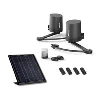 Avidsen Orane 510 Solaire, Motorisation Portail Battant à Bras Articulés, Kit Automatisme Complet 100% Solaire, 5m et 500kg, sans Fil, 4 Télécommandes, Photocellules, Économie d'Énergie, Gris, Durable