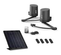 Avidsen Orane 510 Solaire, Motorisation Portail Battant à Bras Articulés, Kit Automatisme Complet 100% Solaire, 5m et 500kg, sans Fil, 4 Télécommandes, Photocellules, Économie d'Énergie, Gris, Durable