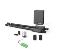 Motorisation télescopique pour portail à battants Styrka 310 + 2 télécommandes sup. + 1 batterie de secours -