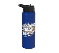 Mots croisés Crush Every Day Puzzle Stainless Steel Insulated Water Bottle