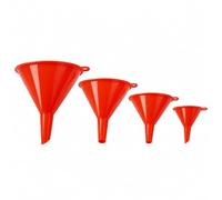 Motswedi Entonnoirs pour Remplir Bouteilles, Set de 4, Plastique Entonnoir Cuisine, Différentes Tailles, Transfert de Liquides et Poudres, Conserver, Cuisiner, Laboratoire et Huile de Voiture, Rouge