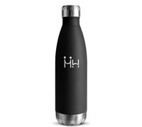 Motswedi Gourde, 500 ml Sans BPA, Gourde Isotherme, à Double Paroi Anti-fuite, Bouteille Isotherme, Inox 18/8, Bouteille, Conservation 12h Chaud / 24h Froid Noir mat