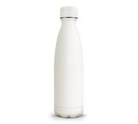 Motswedi Gourde, 500 ml Sans BPA, Gourde Isotherme, à Double Paroi Anti-fuite, Bouteille Isotherme, Inox 18/8, Bouteille, Conservation 12h Chaud / 24h Froid Crème & Blanc