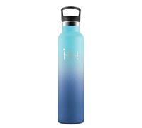 Motswedi Gourde Isotherme 1 Litro, 1 Bouchon de Rechange, Bouteille Isotherme, Acier Inoxydable, Anti Fuite, Gourde Inox, 24h Froid & 12h Chaud, pour Sport, Gym, Voyage, Bleu Ciel & Bleu Foncé