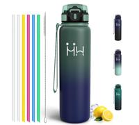 Motswedi Gourde Isotherme 1l, Acier Inox, Gourde Sport, 24h froid & 12h chaud, Bouteille Isotherme, Bouteille d'eau pour Voyage, Randonnée, Sport, Camping, Noir