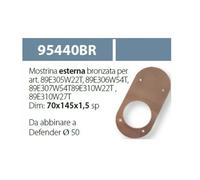MOTTURA MOSTRINA Externe Pour Serrure 89E306W54T ESETY Bronze 95440