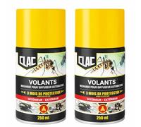 MOUCH'CLAC - Recharge Pyrèthre Anti Mouches & Anti Moustiques - Lot de 2 - Manuel ou pour Diffuseur Automatique - Haute qualité - Effet immédiat 500ml