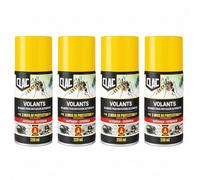 MOUCH'CLAC - Recharge Pyrèthre Anti Mouches & Anti Moustiques - Lot de 4 - Manuel ou pour Diffuseur Automatique - Haute Qualité - Effet Immédiat - 1000ml