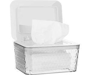 Mouchoirs humides, boîte, boîte pour produits d'hygiène pour bébé, sans BPA, boîte de papier toilette avec couvercle, boîte de rangement pour mouchoirs à utiliser à la maison et au bureau (boîte blanc