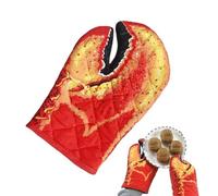 Moufle Four Mitaine Pince Homard | Doublure Matelassée en Coton Résistant à la Chaleur Gants en Forme de Pince de Homard,Mitaines De Cuisine Anti-Brûlure Anti-Dérapantes Pour Pizza Grille-Pain Cuisson