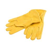 Moufles de Protection Anti-brûlure en Cuir pour Barbecue D'extérieur | Isolation Thermique, Chaleur D’hiver, Usage Familial, Couleur Jaune, pour Cuisson au Jardin, Paire Pratique