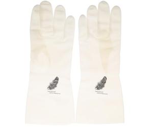 Moufles de Vaisselle Courts en Caoutchouc, Imperméables, Blancs | Doublure Douce, Prise Antidérapante, Usage Ménage et Lavage, Cuisine, Sol et Entretien Quotidien