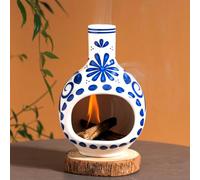 MOUGIGI Porte-encens Palo Santo en céramique fait à la main - Mini cheminée d'encens pour Palo Santo et bâtons - Support de sauge pour décoration de méditation