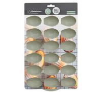 Moule 18 Madeleines - Silicone Platine - 18 Empreintes - Compatible Four, Micro-ondes, Congélateur et Lave-vaisselle - Vert Menthe