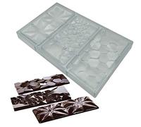 Moule 3 en 1 en polycarbonate pour barre de chocolat Grand plateau à bonbons