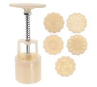 Moule 3d à Pression Manuelle pour Gâteaux et Décorations Créatives | ABS Blanc de 123g, Plaques Interchangeables Tampons, Adapté aux Biscuits, Savons et Pâte à Sucre