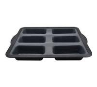 Zenker 685535 Moule à financier en silicone fibre de verre, moule mini cakes, moule pour 6 financiers, moule à gâteau, Silicone, Fibre de verre, Nylon, Gris, 26,2 x 22 x 3,1 cm