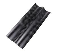 Moule à Baguette de Pain Noir 2 Fentes Ondulées en Acier Inoxydable | Plaque pour Cuisson Baguette, Accessoire pour Cuire le Pain, Usage Restaurant, Antiadhésif