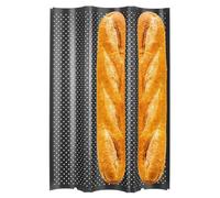 Plaque de cuisson pour 3 baguettes 38 x 24,5 x 3 cm