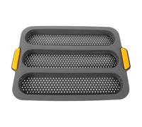 Moule à Baguette en Silicone à Trois Fentes Perforées | Pâtons de Baguette et Petits Pains, Format Compact, Usage sur Plan de Travail, Style Moderne