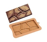 Moule à barres de chocolat - Moule à chocolat en silicone flexible - Plateau à dessert facilement amovible - Silicone de qualité alimentaire - lisse - Pochoir de coulée de