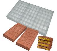 Moule à barres de chocolat profond en polycarbonate - Outil de bricolage - Pour remplir les chocolats - Moule à biscuits recouvert de chocolat