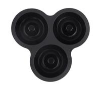 Moule à beignet anti-adhésif en silicone à 3 cavités pour la cuisson des petits déjeuners, des collations, des bagels à beignets, passe au lave-vaisselle, pour la cuisine, les vacances, les fêtes