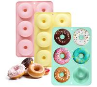 Moule à Beignets - Cake Factory - 3Pcs - Silicone - Anti-Adhérent - 6 Cavités 3CQINGSHOP