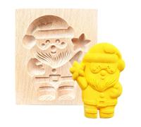 Moule à biscuits en bois, arbre de Noël, Père Noël, bonhomme de neige, réutilisable, emporte-pièce sculpté pour biscuits de Noël | pour les vacances, les gâteaux, les desserts, les fêtes, la maison
