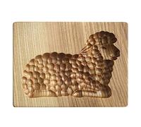 Moule à biscuits en bois, Moules à tampons 3D sculptés pour biscuits en forme de mouton 10x8x2 cm, idéal pour pain d'épices, muffins et chocolat, outil de pâtisserie polyvalent