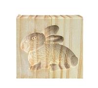 Moule à biscuits en bois pour formes pressées et pâte, C | Structure de bloc sculpté, formes de cavité définies, pâte à biscuits, motifs décoratifs dans une action de