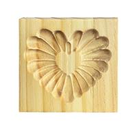 Moule à biscuits en bois pour formes pressées et pâte, G | Structure de bloc sculpté, formes de cavité définies, pâte à biscuits, motifs décoratifs dans une action de
