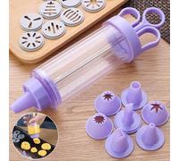 Moule À Biscuits Et Gâteaux Avec 8 Buses, 1 Ensemble, Pistolet De Fabrication De Moule À Biscuits Et À Gâteaux, Décorateur De Crème, Coupe-Presse, Outils De Cuisson, Fournitures De Cuisine